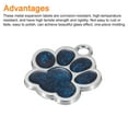 thumbnail image 4 of Uxcell Pet ID Tags Cute Paw Shape, 38x38mm Metal Personalized Engraving Up to 5 Lines for Pet Dog ID Tags (Light Blue), 4 of 6