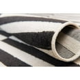 thumbnail image 5 of Unique Loom Williamsburg Alternating Stripes Rug 5' x 5' Round Black/Beige, 5 of 5