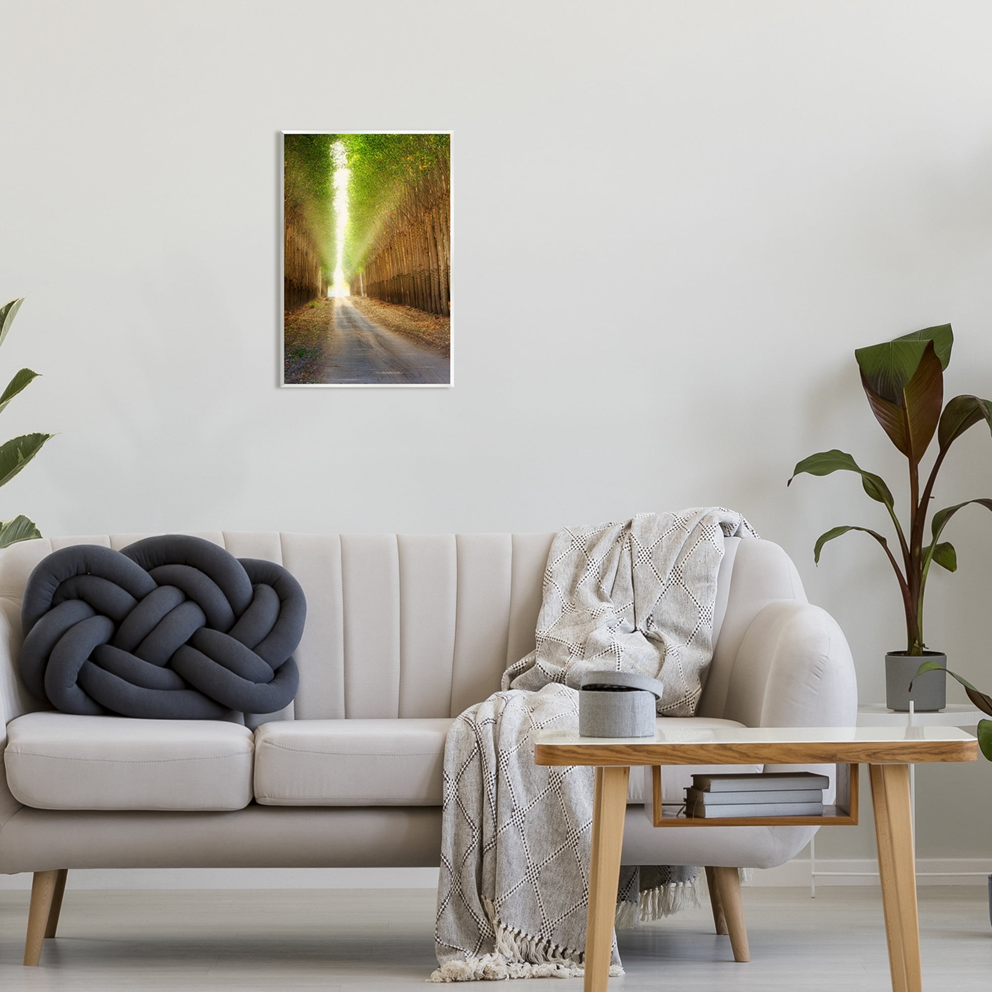 Stupell Industries Sunlit Tree Grove Pathway Landscape Photography Unframed Art Print Wall Art