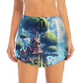 thumbnail image 2 of Vsdgher Fantasy Treehouse Planet Scene Athletic Shorts for Women, Women's Running Double Layer Shorts, High Waisted Yoga Shorts, Workout Athletic Shorts-Medium, 2 of 7