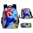 thumbnail image 4 of Mario School Backpack Travel Bag Three-piece Lunch Backpack Student Schoolbag Teen School Gift-sebneei, 4 of 4