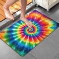 thumbnail image 4 of Colorful Rainbow Tie Dye Spiral Pattern Bathroom Rugs Mat,Non Slip Microfiber Bathroom Rug,Rubber Backing,Soft Bathroom Mats for Bathroom Floor,Tub and Shower,20x32in(50x80cm), 4 of 5