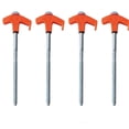 thumbnail image 1 of 4 Pcs Piquets de Tente à Vis de 8 Pouces, Piquets de Tente à Vis pour le Sol, Percables, Piquets de Tente en Métal Robustes, Chevilles de Sol Filetées pour Tente, 1 of 8