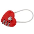 thumbnail image 3 of Candado de Pareja en forma de Corazón, Candado Con Código de 3 Dígitos Candado de Aleación de Zinc para Maletas Candado de Combinación para Gimnasio, Mochila, Maleta, 3 of 7