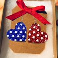 thumbnail image 2 of BNNG Patriotic Earrings for Women Glitter Earrings Heart Star Earrings Patriotic Earrings 4th Of July Earrings Independence Day Jewelry Gifts For Women Glitter Teardrop Dangle American Flag Earrings, 2 of 4