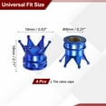 thumbnail image 2 of Tapas de válvula de neumático Uxcell Crown, 4 piezas de tapas de válvula de neumático para vehículos, cubiertas de aire para neumáticos de automóvil, azul, 2 of 6