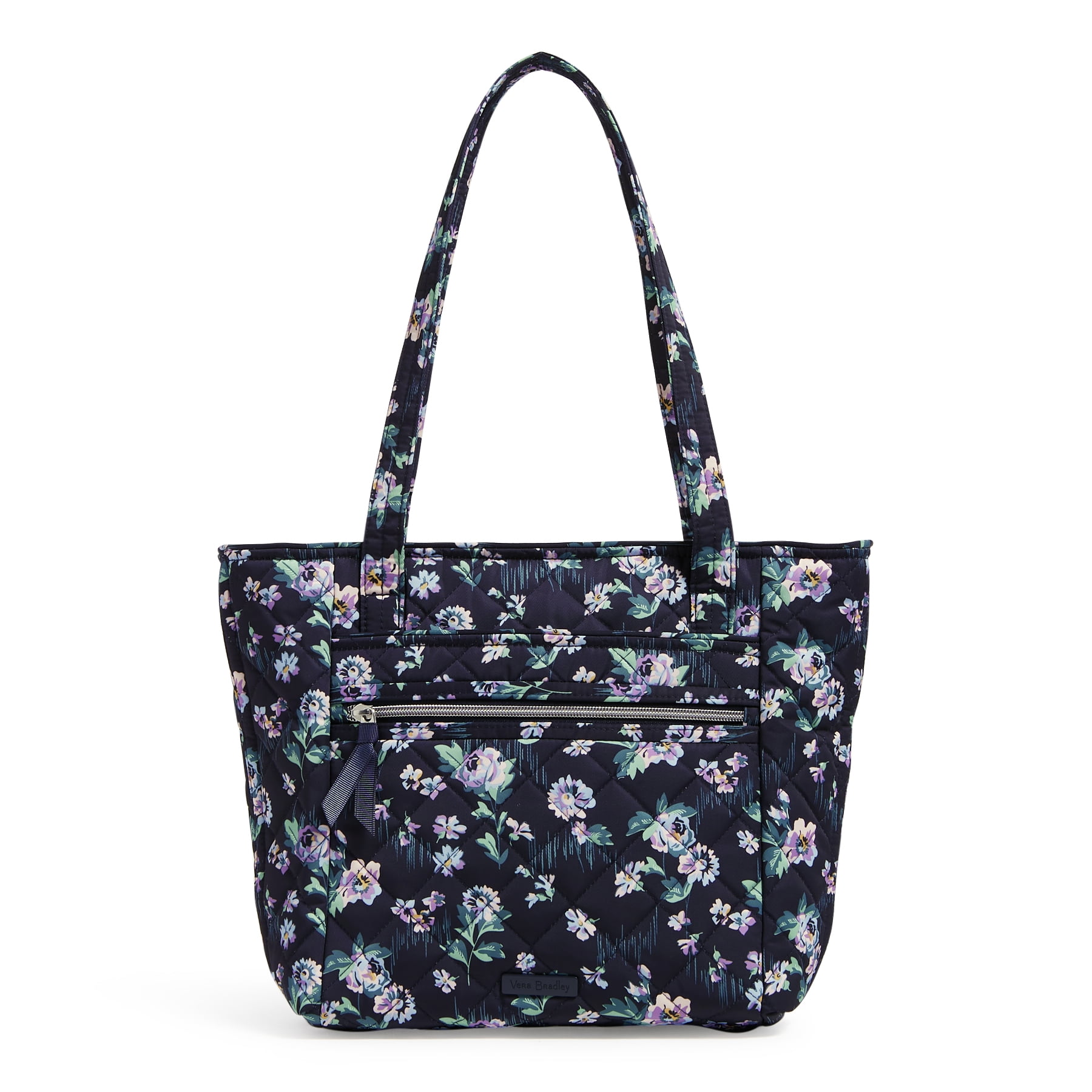 Vera Bradley Women's Performance Twill Small Vera Tote Bag Navy Garden ...