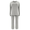 thumbnail image 5 of Bloomae Two Piece Workout Sets for Women Sweatsuit Drawstring Elastic Waist Jogger Sets with Pockets 2025 Basic Crewneck Athletic Baggy Outfits Fall Tracksuit Gray XL, 5 of 7