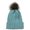 blue, variant on Thick Cable Knit Faux Fuzzy Fur Pom Fleece Lined Skull Cap Cuff Beanie Woolen hat wool ball ladies warm knitted hat