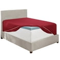 thumbnail image 6 of Clara Clark 18" - 21" Extra Deep Pocket Fitted Sheet, Fits High Profile Mattresses with Toppers, Premium 1800 Collection Double Brushed Soft Microfiber, Queen Size, Burgundy Red, 6 of 8