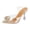 Beige, variant on Clear Kitten Heels for Women Pointed Toe Slingback Heeled Sandals Sparkly Rhinestone Summer Dress Shoes for Party Wedding Beige Size 6.5