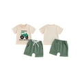 thumbnail image 2 of vera natura Baby Boys Shorts Set, Short Sleeve Cartoon Bear Print T-shirt with Elastic Waist Shorts Summer Outfit, 2 of 8