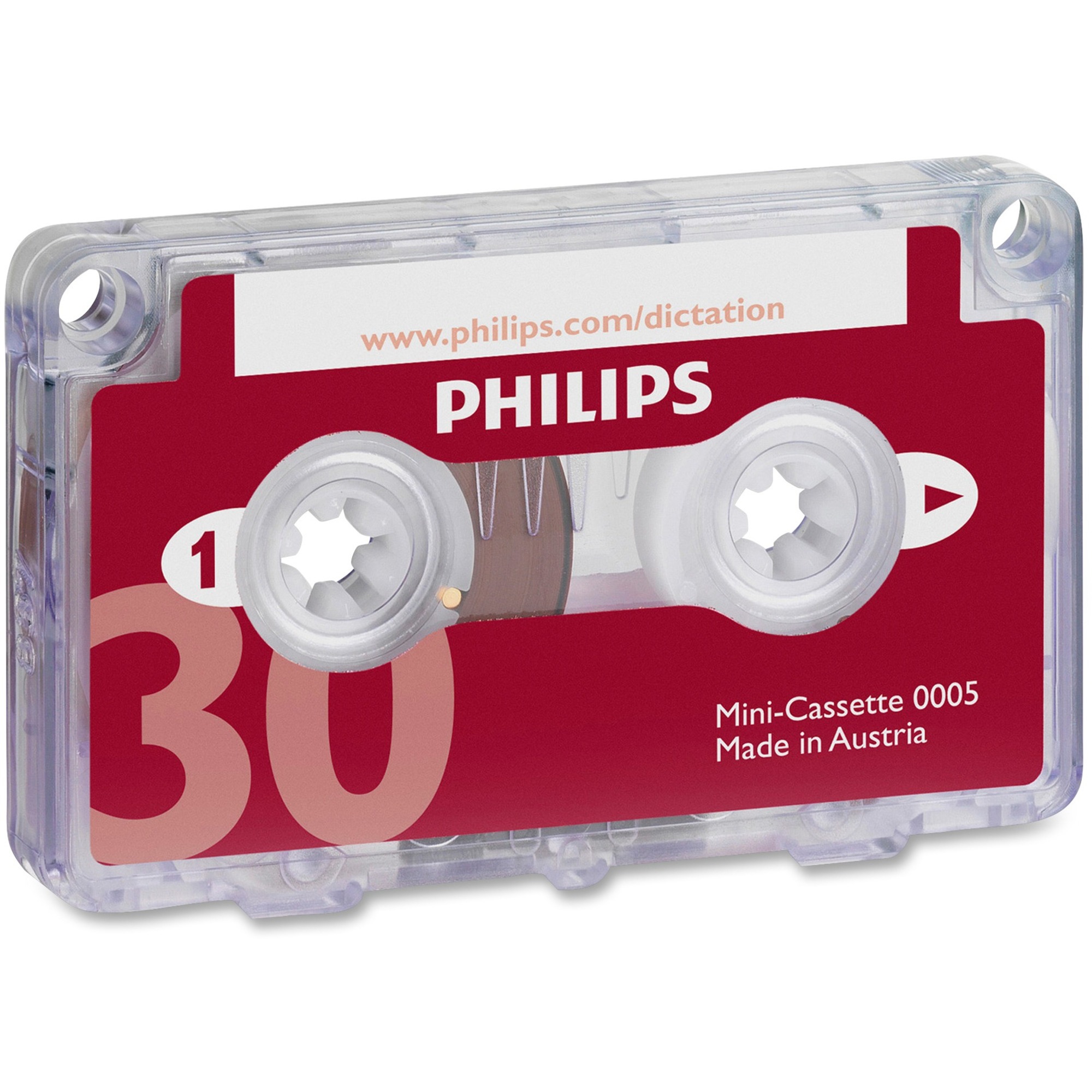 Philips, PSPLFH000560, Speech Mini Dictation Cassette, Red - image 2 of 2