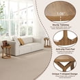 thumbnail image 3 of Kinbor 2Pcs Accent Farmhouse Round End Table Side Tables Nightstand Natural Top and Legs, Brown, 3 of 7