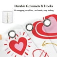 thumbnail image 2 of Drgilau Valentine's Day Love Hearts Pink Romantic Shower Curtains for Bathroom with Hooks,70X70IN, 2 of 8