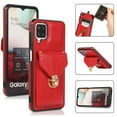 thumbnail image 6 of Crossbody Wallet Women Case for Samsung A12 5G,[RFID Blocking] Credit Card Holder with Should Strap,Premium PU Leather Purse Metal Buckle Folio Flip Cover for Samsung Galaxy A12 5G, Red, 6 of 8