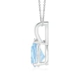 thumbnail image 2 of Angara Natural Aquamarine Pendant Necklace for Women in 14K White Gold (Size-8x6mm) - March Birthstone Jewelry | Pear Aquamarine Pendant, 2 of 8
