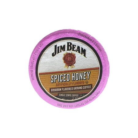 Jim Beam Spiced Honey Bourbon Flavored Single Serve Ground Coffee, 35 count, Keurig 2.0 (Best Way To Drink Jim Beam Bourbon Whiskey)