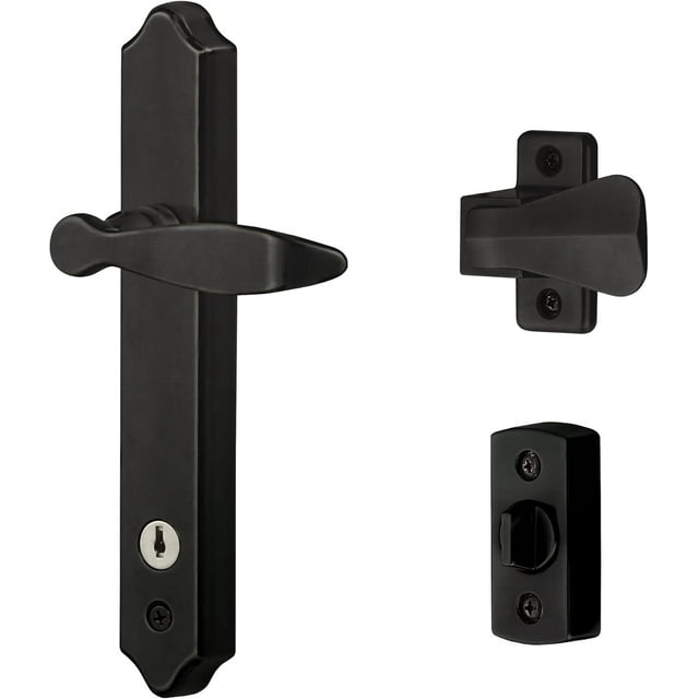 Door Lever with Deadbolt Lock for Out-Swinging Doors Matte