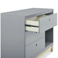 thumbnail image 4 of Delta Children Poppy 3 Drawer Dresser with Cubbies, Grey/Natural, 4 of 9
