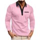 thumbnail image 2 of pstuiky Camisas para hombre de manga larga, Camisa deportiva de manga larga con cuello vuelto y botones para hombre top de hombre xxxl, 2 of 6
