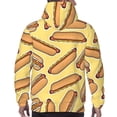 thumbnail image 3 of Bingfone Hot Dogs Men's Drawstring Hoodie Long Sleeve Pocket Sweatshirts-Medium, 3 of 6