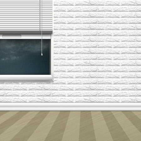 LELINTA 3D Self-Adhesive Wallpaper Faux Foam Real Bricks Effect Wall