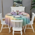 thumbnail image 2 of Colorful Tie Dye Nebula Pattern Round Tablecloth 60"x60",Wrinkle Wipeable Table Cloth for Kitchen Dining Room Picnic Patio Party, 2 of 6