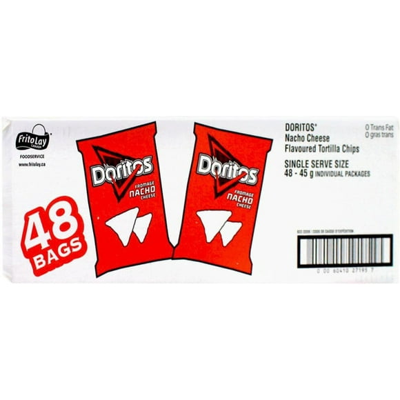 Doritos Chips Nacho Cheese, 45 Gram Pack of 48