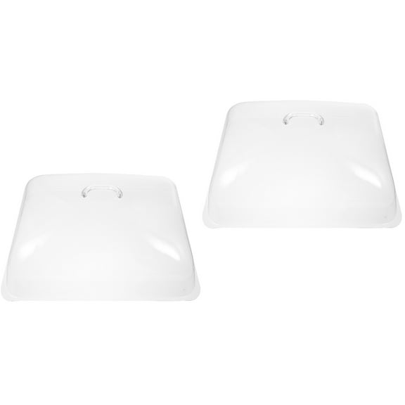 2 Pcs Serving Platters with Covers Closh Plastic Square Lid Vegetable Dish