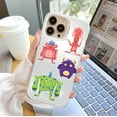 thumbnail image 3 of Creative and Sturdy: Fun Illustrated Matte Finish Double-layered Rainbow Silver Mobile Shell for iPhone 15 Pro Max 14 13 12 Pro 11, 3 of 4