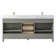 thumbnail image 4 of Vanity Art 72" Bathroom Vanity with Sink and Engineered Marble Top, Freestanding Storage Cabinet with 3 Drawers and 2 Shelves, 4 of 6