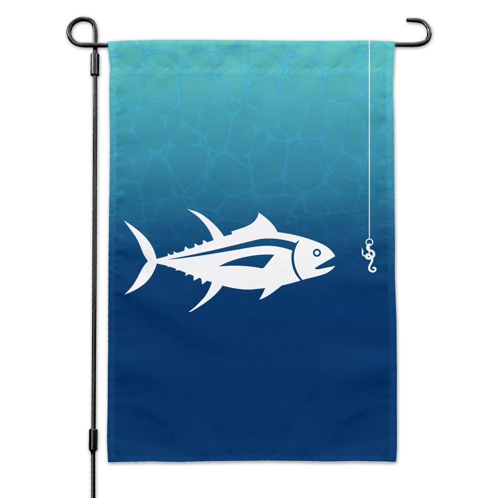 Tuna Fish Fishing Fisherman Garden Yard Flag