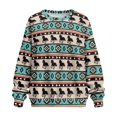 thumbnail image 4 of Xoenoiee Aztec Horse American Tribal Print Oversized Sweatshirts for Women Crewneck Sweaters Pullover Comfy Hoodies Fall Outfits Fashion 2025 Winter Clothes, Size M, 4 of 7