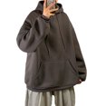 thumbnail image 3 of LUXUR Sweat à Capuche à Manches Longues pour Hommes Gris Foncé 4XL, 3 of 3