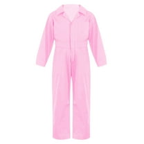 Raenseen Kids Boys Mechanic Coveralls Long Sleeve One Piece Flightsuit Overalls Jumpsuit Boiler Suit Pink 10