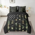 thumbnail image 2 of Manfei Cartoon Initial K Letter Bedding Comforter Set 7pcs for Kids, Camo US Flag King Bedding Sets, Rustic Farmhouse Hunting Reversible Bed Sheets, Ultra Soft Bedroom Decor, 2 of 7