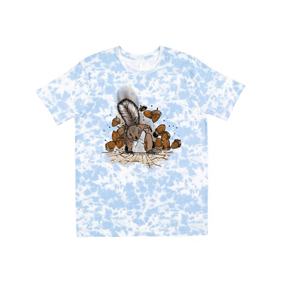 Inktastic Squirrel Superhero Landing with Acorns T-Shirt