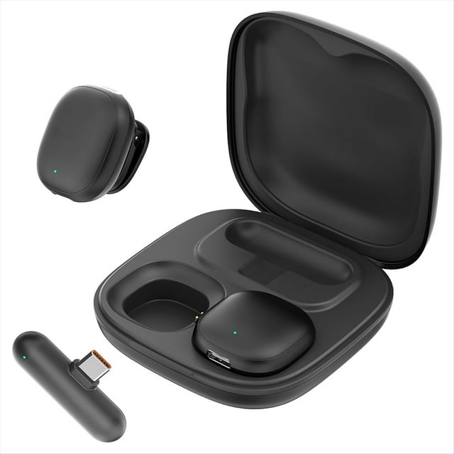 Micrófono de Solapa Inalámbrico con Cancelación de Ruido IA, Mini Micrófono para Teléfono, USB C, Micrófono Magnético.