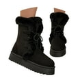 thumbnail image 3 of Gyexs Women's Snow Boots Tall, Winter Shoes for Women 2025 Dressy, Insulated, Button, Riding, Square Toe, Winter Clothes, Black, Size 7, 3 of 8