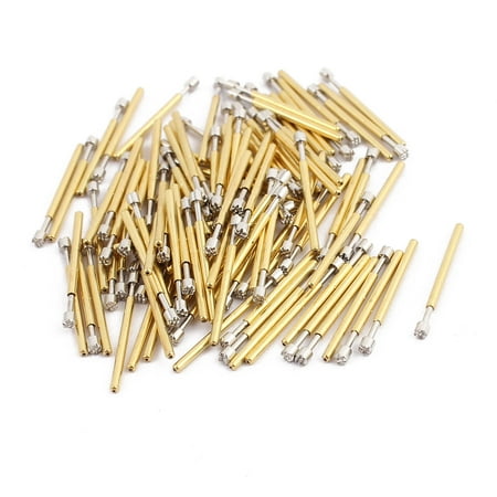 - 100pcs P75-H3 1.0mm Dia 16.8mm Length Metal Spring Pressure Test Probe Needle