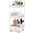 thumbnail image 6 of KK KINGRACK Metal 3 Tier Rolling Cart, Utility Cart with Wheels, Garage Storage, Office School Organizer, 6 of 8