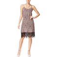 thumbnail image 1 of Shift Womens Leopard Slip Dress, Negro, Mediano, 1 of 1