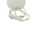 thumbnail image 6 of DecMode 24" Ribbed White Table Lamp with White Fabric Shade, 6 of 16