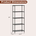 thumbnail image 3 of Costway 2 PCS Metal Storage Shelving Unit 750 LBS Storage Organizer with V-Shaped Rack, 3 of 9