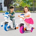 thumbnail image 4 of Costway 12V Kids Ride on Unicorn Toy with  Training Wheels Music One-button Start Horse Toy Multicolor, 4 of 10