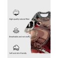 thumbnail image 4 of T-shirt round neck Role Pattern loose short sleeve C63, 4 of 5