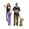 thumbnail image 1 of Figuras a escala 1:18: Niño paseando al perro y niña con bolso. Decoración de tren y ferrocarril. Accesorio para diorama DIY. Figura pequeña pintada., 1 of 8