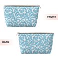thumbnail image 2 of Picia Blue Snake Printed Leather Travel Toiletry Bag,Cosmetic Organizer, Makeup Travel Bag, Durable Travel Pouch, Compact Toiletry Bag, Travel Accessories, 2 of 6