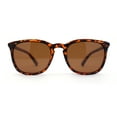 thumbnail image 2 of Polarized Gentlemanly Minimal Keyhole Bridge Thin Horn Rim Sunglasses Matte Tort - Brown, 2 of 4